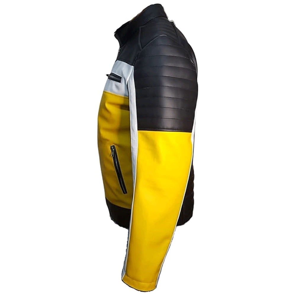 Men leather street style jacket