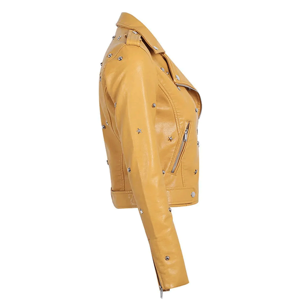 Women leather jacket for bikers