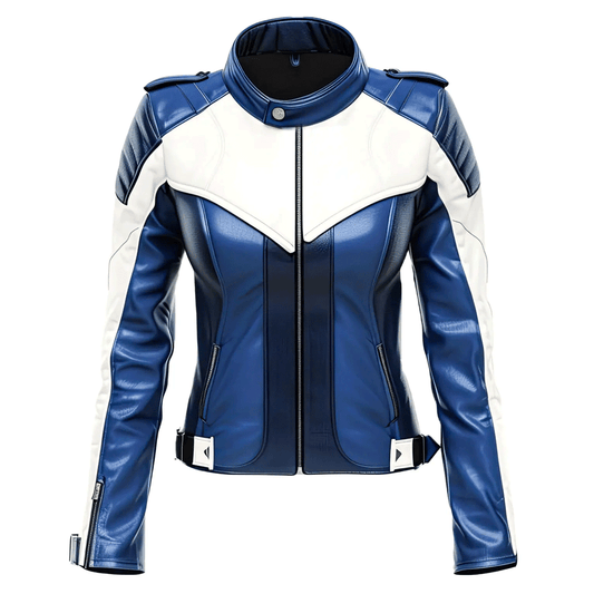 Turbo Ladies Leather Motorcycle Jacket