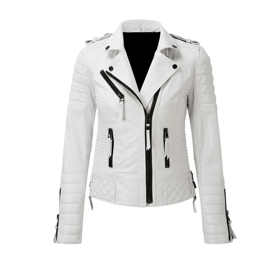 Turbo Ladies Leather Motorcycle Jacket