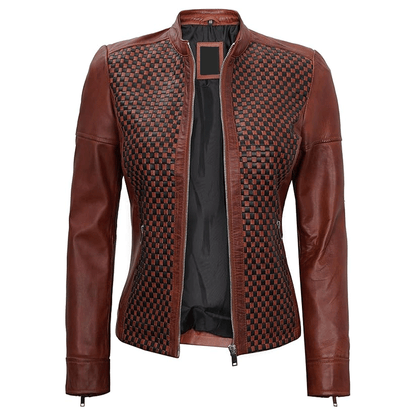 Turbo Ladies Leather Motorcycle Jacket