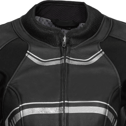 Turbo Men Leather Motorcycle Jacket