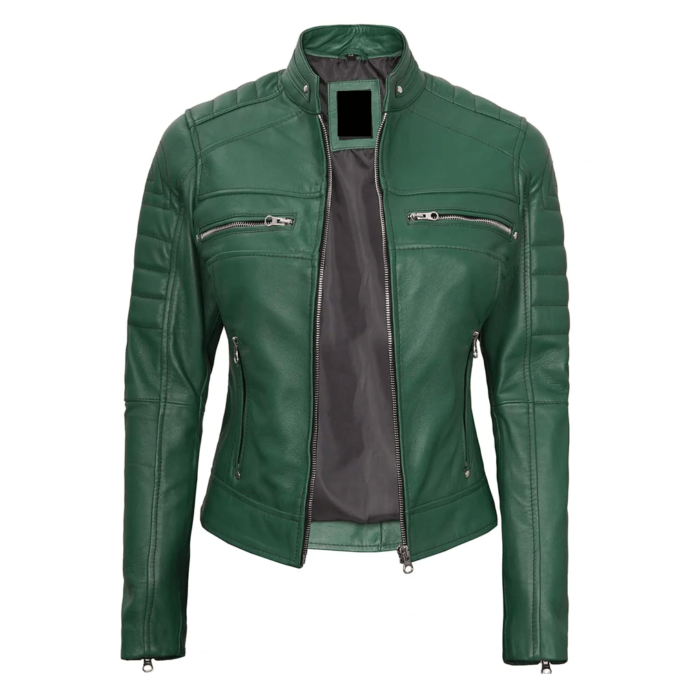 Ladies leather jacket wardrobe staple
