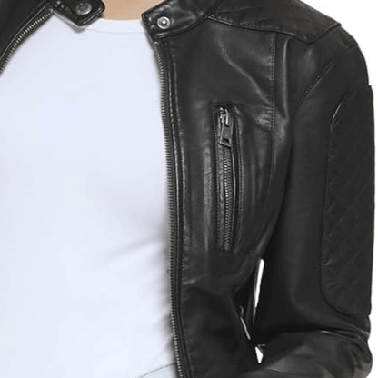 Turbo Women Leather Motorcycle Jacket